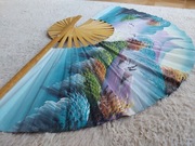 Wielki ścienny wachlarz orientalny ozdoba