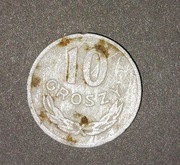 10 groszy 1965r,       BEZ  ZNAKU MENNICY