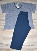 (4) piżama komplet 100% bawełna bluzka rybaczki 48/50