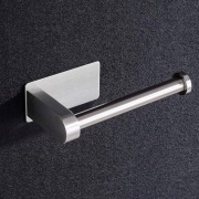 Uchwyt Wieszak Ścienny na Papier Toaletowy Samoprzylepny Srebrny 12x7cm  