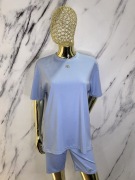 Komplet Ricco&Bella kolarki i t-shirt błękitny 