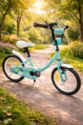 Rower dziecięcy Kellys Emma 16” miętowy + boczne kółka , pałąk i koszyczek