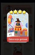 Monopoly GO Zestaw Set 15 Naklejka Karta 4* Dekoracje gotowe
