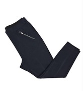 MARKS & SPENCER 44 XL 2XL Spodnie Granatowe Rurki Biuro Guma