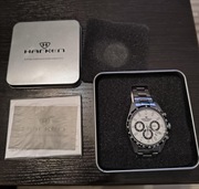 Zegarek męski HARKEN SREBRNY, tarcza S/S SEIKO 10 bar, EDYCJA LIMITOWANA 