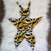 Przytulanka dla dziecka niemowlaka królik Batman prezent handmade