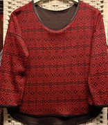 213. Żakardowa bluzka z długim rękawem,etno.hippie,boho,rozm.M