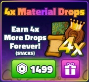 SpongeBob Tower Defense Gamepass 4x Material Drops