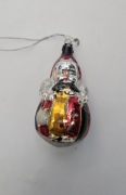 Szklana stara bombka PRL ozdoba na choinkę babka babuszka Łowiczanka Łowicz