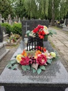 Zestaw typu klatka na grób, Stroik na cmentarz plus wkład do wazonu 