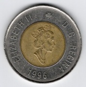 2 dolary, 1996r. Kanada. Królowa Elżbieta II 
