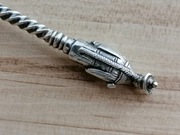 FIGURALNA ŁYŻECZKA DO KAWY FILIŻANKI SREBRO CHINY XIXw 