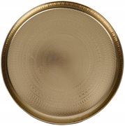Taca Tacka Podstawka Dekoracyjna Ozdobna Złota Metalowa na Dekoracje 34 cm