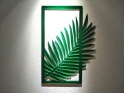 Panel dekoracyjny liść palmy - przezroczysty zielony akryl