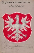 Pocztówka patriotyczna Orzeł z czasów Zygmunta Augusta.