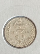 Wielka Brytania 3 pence-3 pensy 1912