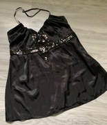 Okazjonalna bluzka z cekinami satyna r.M