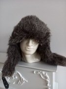 Czapka uszatka H&M futro ekologiczne