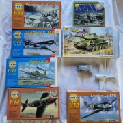 7 modeli 1/72 5 nowych dwa starannie złożone 