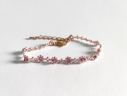 Bransoletka handmade Toho & Preciosa, regulowana, stal chirurgiczna