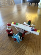 LEGO Figurka Świętego Mikołaja / Deda Moroza + samolot - prawie jak nowe!