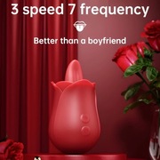 Ekskluzywny masturbator wibrator damski róża język stymulator łechtaczki 