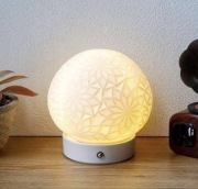 Lampka Nocna Ceramiczna LED Bezprzewodowa USB-C Kula