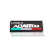 Naklejka FIAT ABARTH Emblemat Logo znaczek aluminium 80x30mm klapa wnętrze