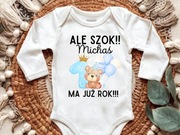 Body na roczek z misiem balony 