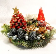 Stroik Boże Narodzenie Skrzat - Krasnal świeca sojowa dekoracja prezent