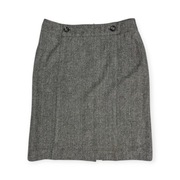 Spódnica Monsoon 42 XL szara pepitka wełna elegancka do kolan do biura