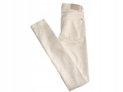 Zara trafaluc denim spodnie rurki ecru.34