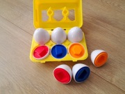 Kolorowe jajka Montessori dopasowywanie kształtów dopasowywanie kolorów