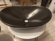 NOWA Umywalka nablatowa VELDMAN Zuzan 48cm Black czarna mat