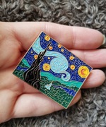 Broszka, pin, Van Gogh, obraz. 