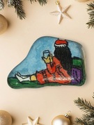 Kamyk ręcznie malowany