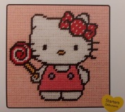 Zestaw do haftu Hello Kitty (I Love Cakes) firmy Coats dla poczatkujących