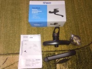 Bateria łazienkowa umywalkowa ścienna kran czarny mat wylewka 20cm