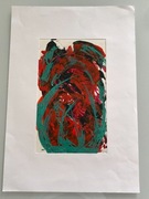 akryl FLORALES TOXIC HARMONY '93 CIESLAK część kolekcji obraz art brut