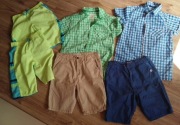 ZESTAW LETNI DLA chłopca BLIŹNIAKÓW 158 KOSZULE SPODENKI 