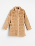 Reserved płaszczyk futerko beżowe rozm: 36