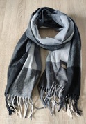 Szal szalik damski w kratę krata duży ciepły 200x75