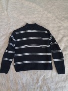 Czarny sweter w białe paski Sinsay S 36