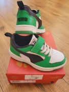 BUTY PUMA REBOUND V6 LO SPORTOWE ZIELONO-BIAŁE 31