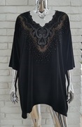 Overchic turecka welurowa tunika cyrkonie plus size xxxl 50 52