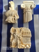 Magnes ceramiczny na lodówkę Grecja. AKROPOLIS. Zeus. Kolumna. ATENY. 3szt.