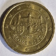 Rzadka moneta, 10 centów euro 2009 Slovensko,