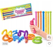 FIDGET STICK SENSORYCZNY SILIKON DLA DZIECI AUTYZM ADHD 6 SZTUK silikonowy