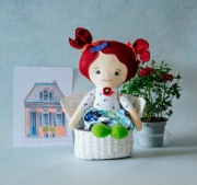 Lala Małgosia 50 cm szmacianka, Decofoto haftowana