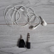 SŁUCHAWKI  DOUSZNE PRZEWODOWE BIAŁE  + WTYCZKI 